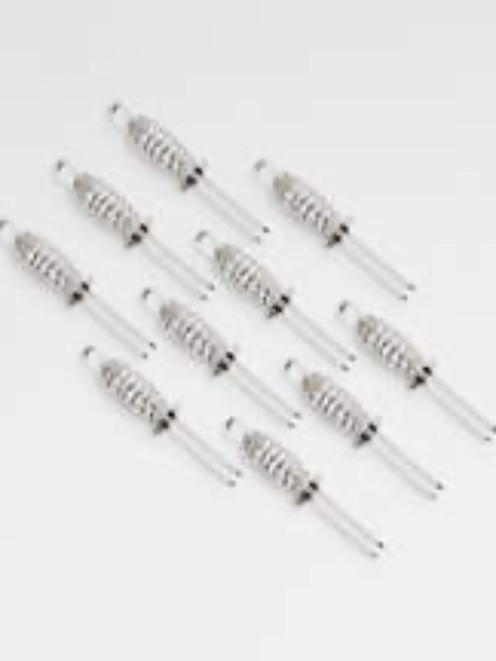 Crate and Barrel Stainless Steel Spiral Corn Holders, Set of 10
